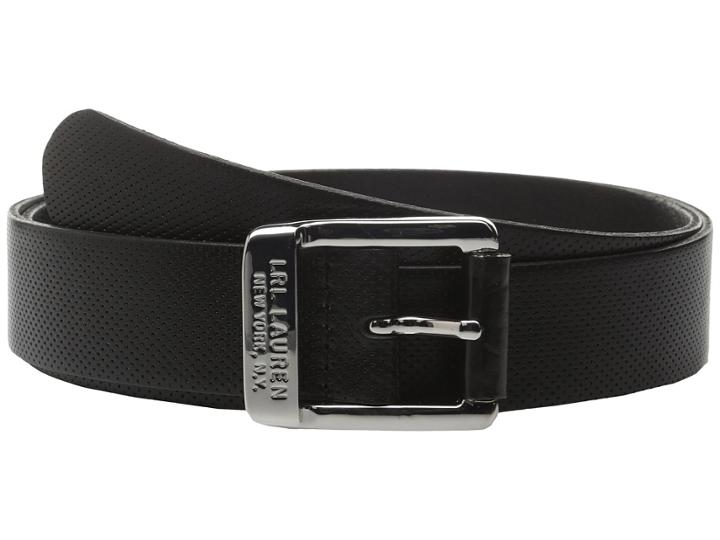 Lauren Ralph Lauren - Classics Sutton 1 3/8 Small Perf Leather W/ Centerbar