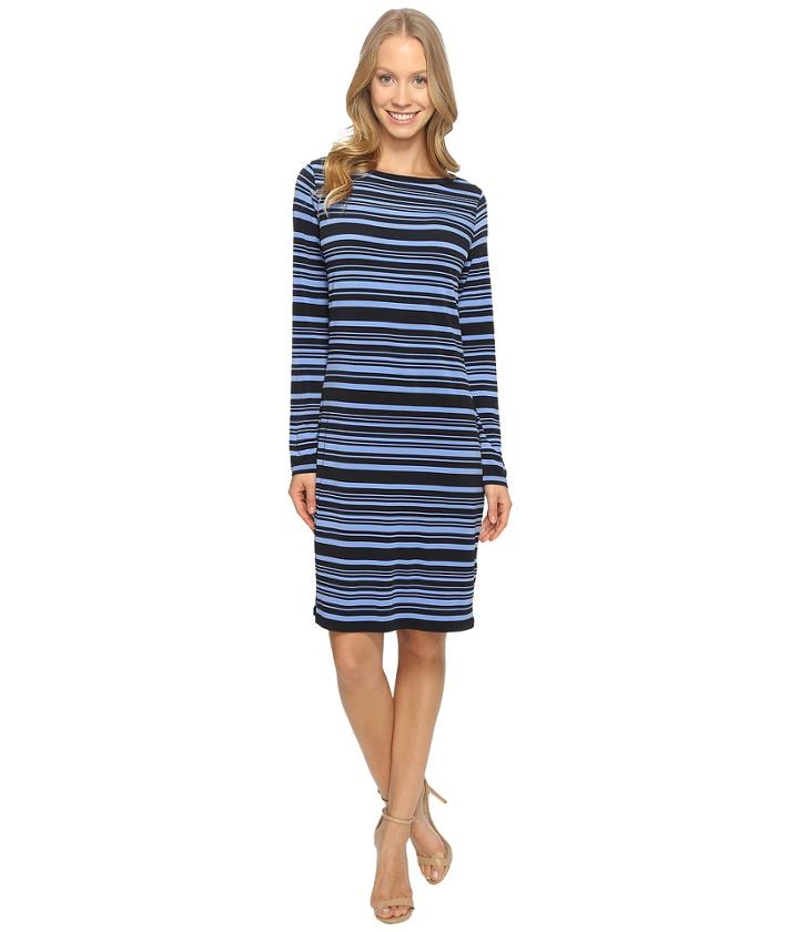 Michael Michael Kors - Ardennais Long Sleeve Boat Neck Dress