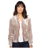 Free People - Ruched Velvet Bomber Jacket