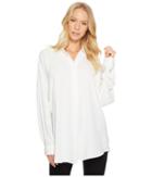Catherine Catherine Malandrino - Long Sleeve Collared V-neck Shirt Top