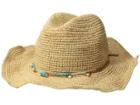 San Diego Hat Company - Rhc1090os Crochet Raffia W/ Beaded Trim And Faux Suede Tie