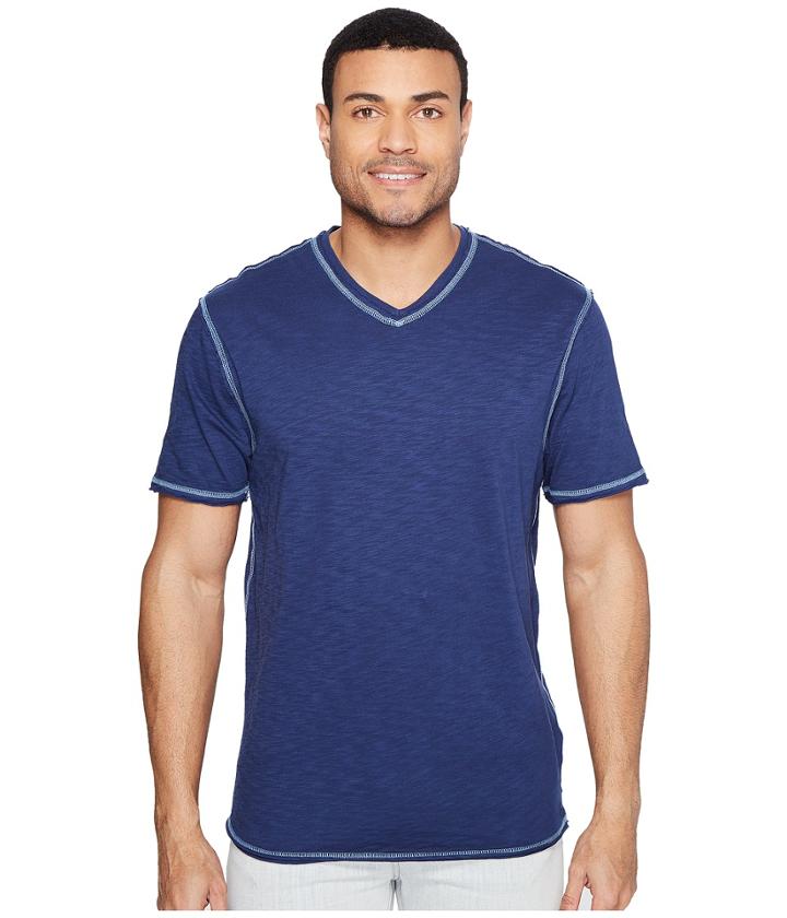 True Grit - Heritage Slub Short Sleeve V-neck Tee W/ Contrast Stitch