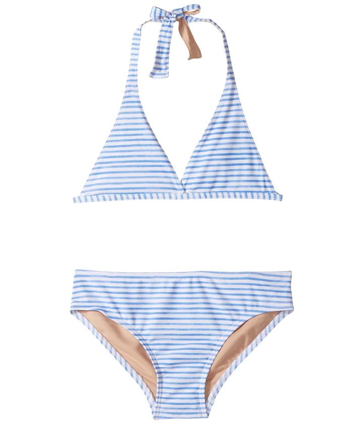 Toobydoo - Blue Watercolor Stripe Bikini