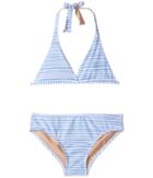 Toobydoo - Blue Watercolor Stripe Bikini