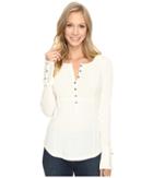 Lucky Brand - Washed Bib Henley Thermal Top