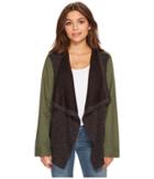 Jack By Bb Dakota - Lakani Cotton Twill Jacket With Contrast Drapey Knit Front