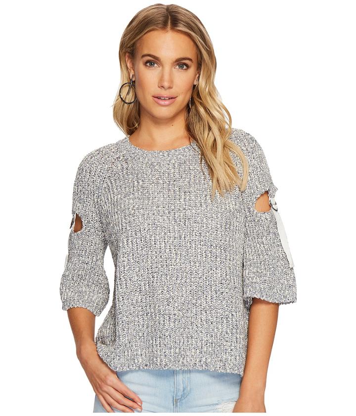 1.state - Short Sleeve Sweater W/ D-ring Detail