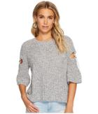 1.state - Short Sleeve Sweater W/ D-ring Detail