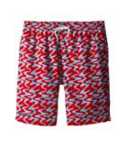 Toobydoo - Swirl Swim Shorts W/ White Lace Drawstring