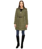 Kate Spade New York - Hooded Hard Down Coat W/ Faux Fur Trim 36