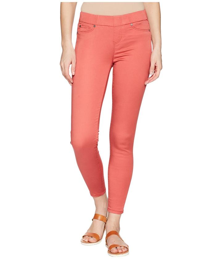 Liverpool - Chloe Ankle Pull-on Leggings In Micro-peached Twill In Bossa Nova