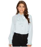7 For All Mankind - Bow Tie Denim Shirt In Sunrise Blue