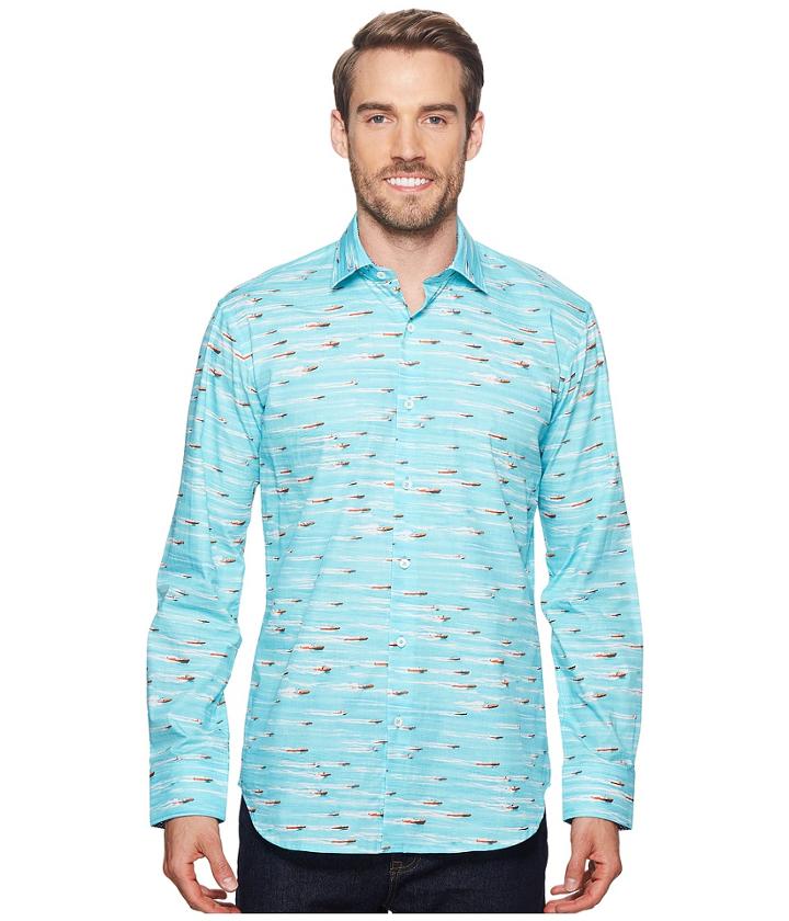 Bugatchi - Shaped Fit Speed Boat Woven Shirt