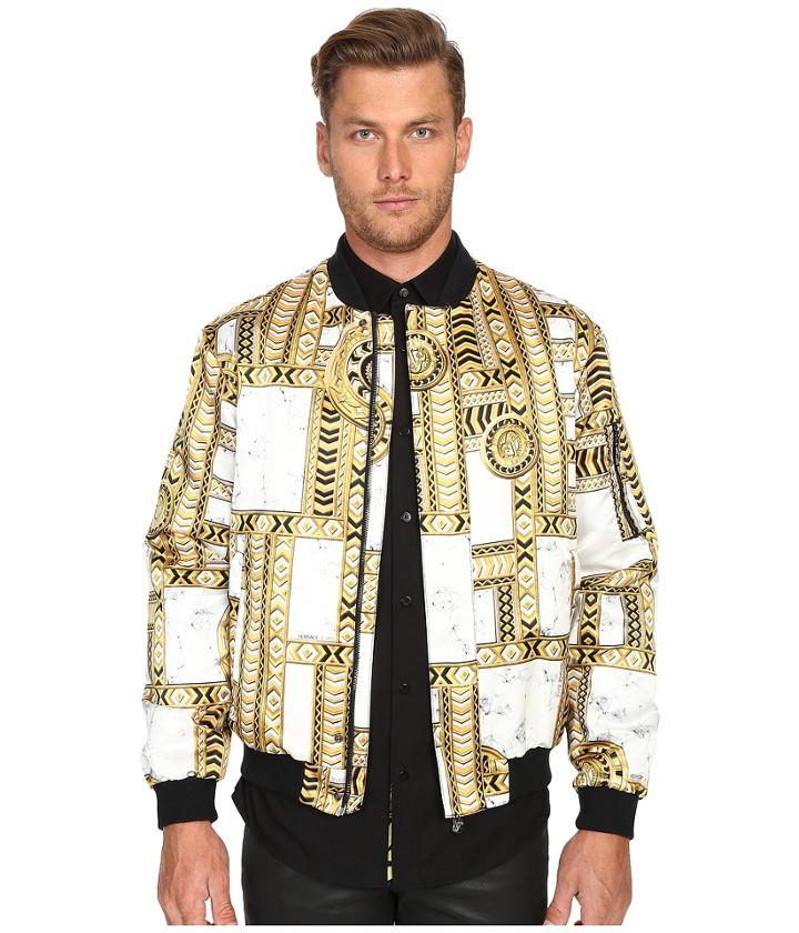 Versace Jeans - Marbled Kaleidoscope Print Bomber Jacket