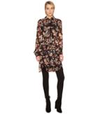 Fuzzi - Butterfly Long Sleeve Button Up Tulle Top