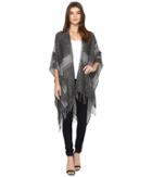 Vince Camuto - Woven Ikat Plaid Pocket Topper