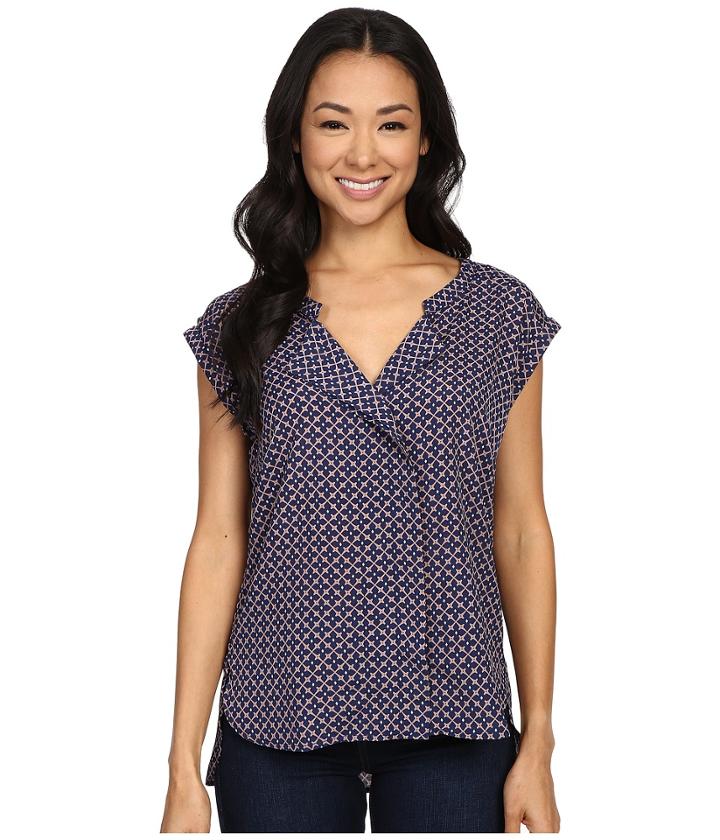 Bobeau - Tory Rolled Sleeve Blouse