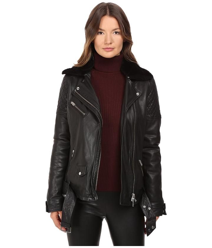 Lamarque - Alura Bike Jacket W/ Removable Shearling Collar
