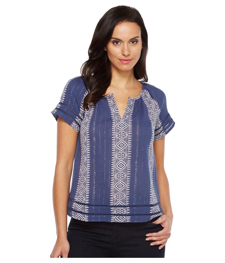 Lucky Brand - Lurex Peasant Top