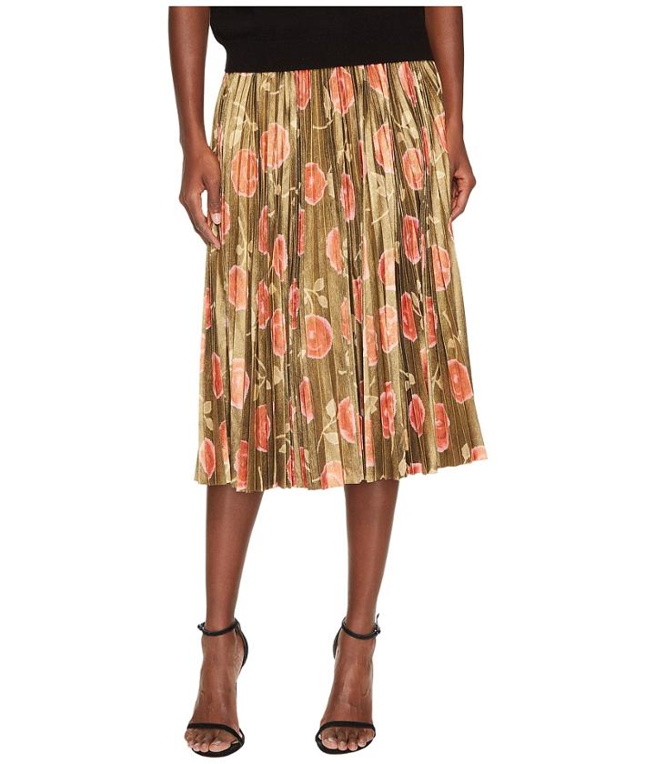 Kate Spade New York - Hazy Rose Pleated Lame Skirt