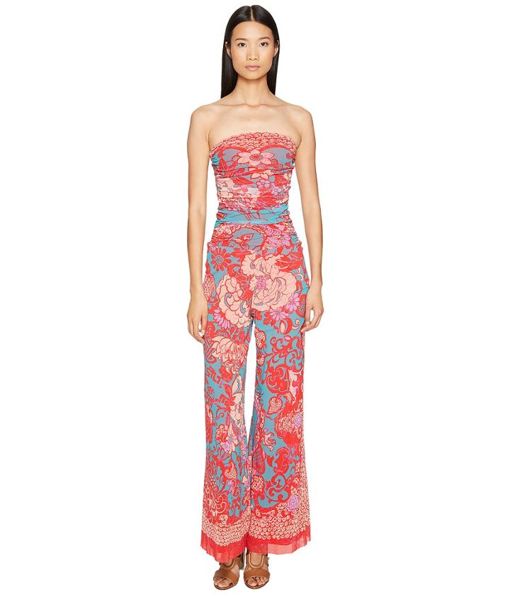 Fuzzi - Strapless Jumpsuit In Dragonessa Print