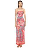 Fuzzi - Strapless Jumpsuit In Dragonessa Print