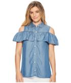 Michael Michael Kors - Flounce Button Up Top