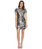 Vince Camuto - Short Sleeve All Over Sequin Dress