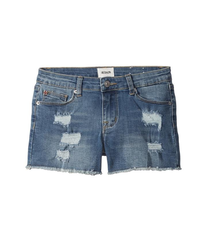 Hudson Kids - 3 Fray Hem Shorts In Illustrion Blue