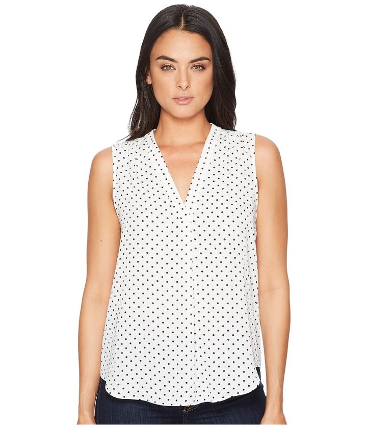 Vince Camuto - Sleeveless Poetic Dots V-neck Blouse