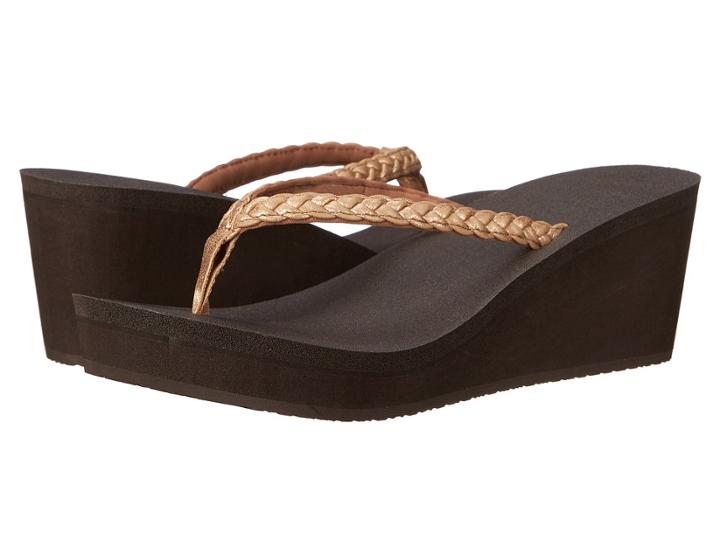 Sanuk - Yoga Braided Wedge Metallic