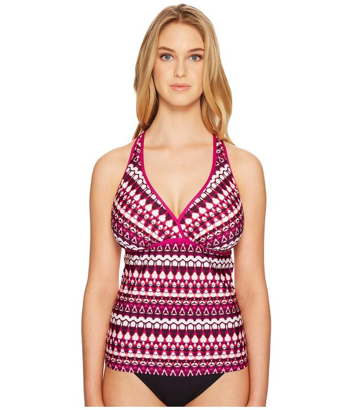 Jantzen - Tie-dye Geo Stripe D/dd H-back Tankini Top