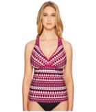 Jantzen - Tie-dye Geo Stripe D/dd H-back Tankini Top