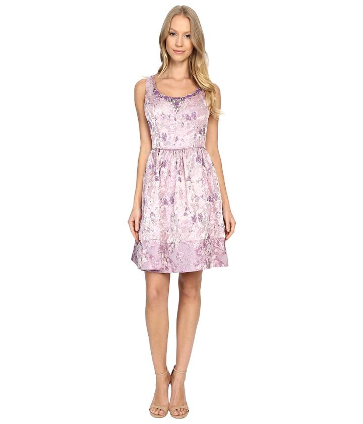Adrianna Papell - Metallic Jacquard Short Dress