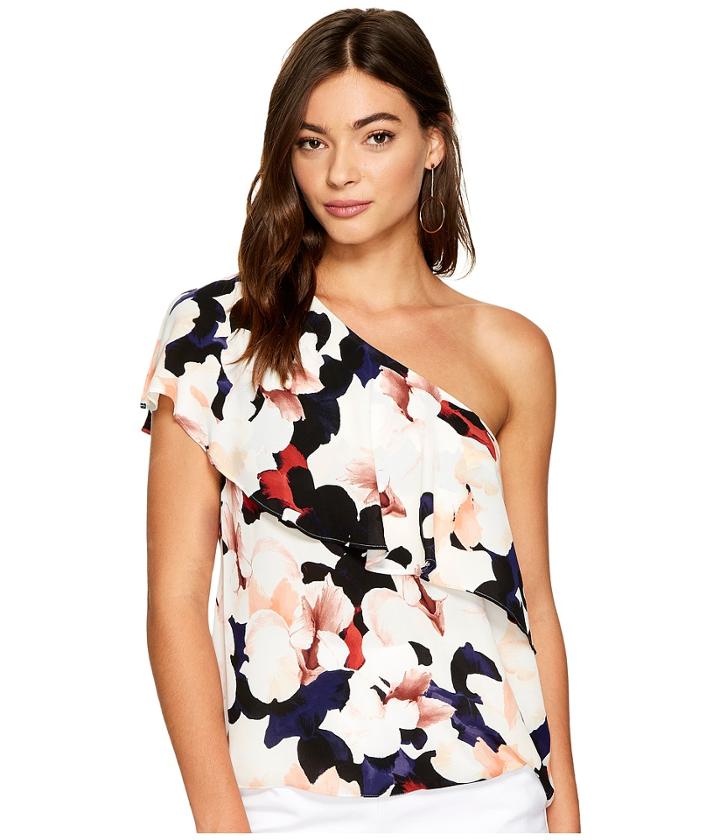 1.state - One Shoulder Ruffle Edge Blouse