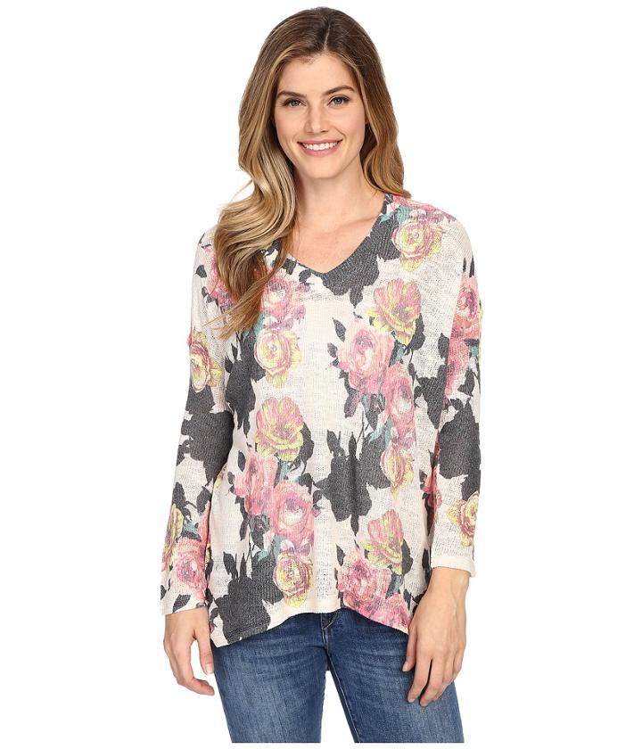 Nally & Millie - Floral V-neck Top