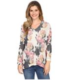 Nally &amp; Millie - Floral V-neck Top