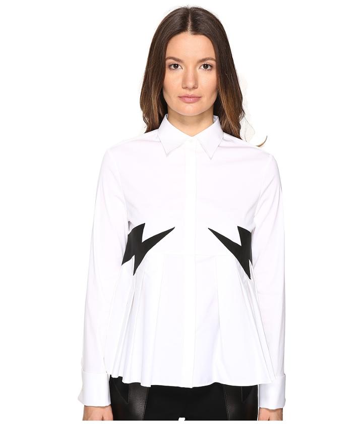 Neil Barrett - Thunderbolt Popeline Stretch + Eco Suede