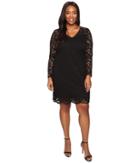 Karen Kane Plus - Plus Size Bracelet Sleeve Lace Dress