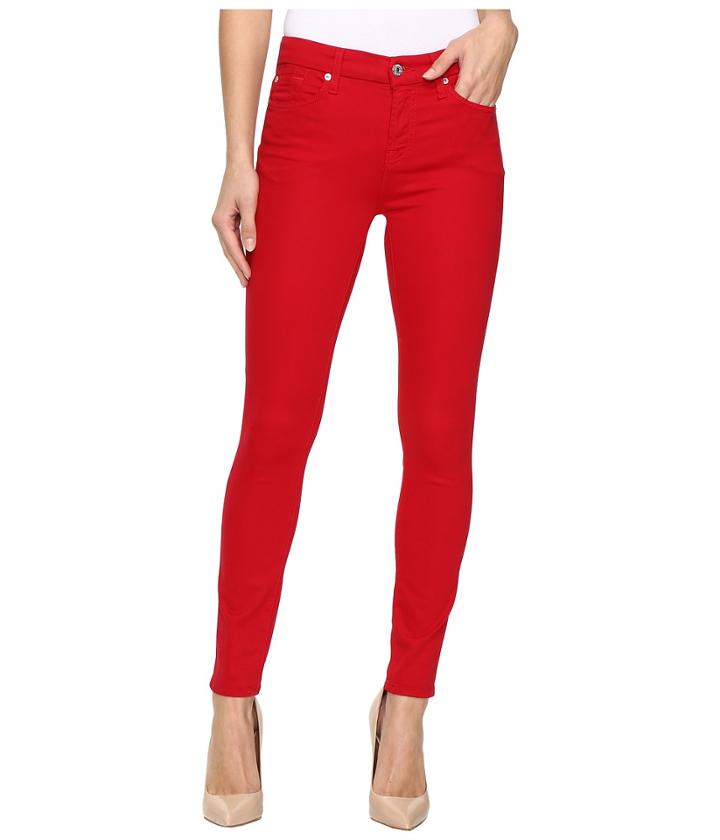 7 For All Mankind - The Ankle Skinny W/ Contour Waist Band In Fruit Punch