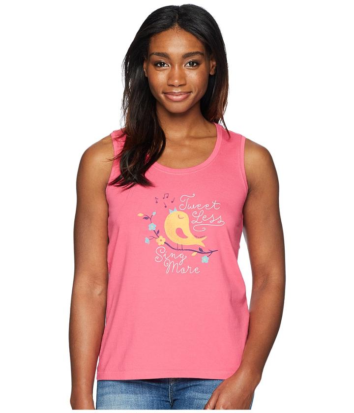 Life Is Good - Sing More Tweet Less Sleeveless Crusher Tee