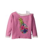Appaman Kids - Ulta Soft Flower Pineapple Off Shoulder Sweatshirt