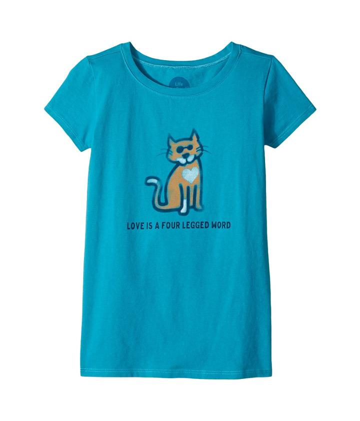 Life Is Good Kids - Four Legged Word Cat Crusher Tee