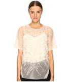 Prabal Gurung - Short Sleeve Embroidered Blouse