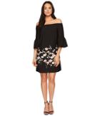 Cece - Evelyn - Off The Shoulder Floral Border Dress