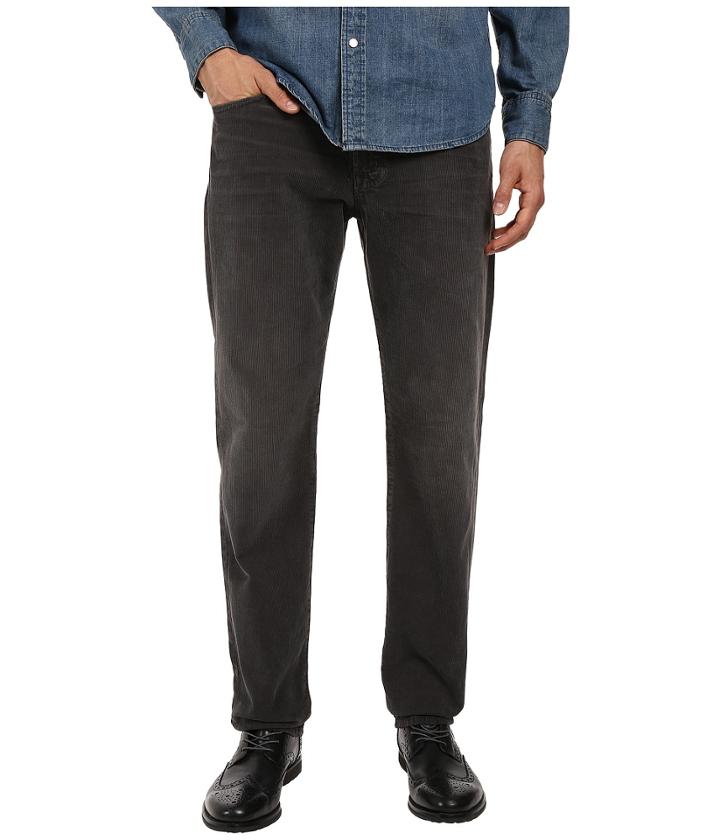 Ag Adriano Goldschmied - Graduate Tailored Leg Corduroy Pants In Sulfur Dark Rock