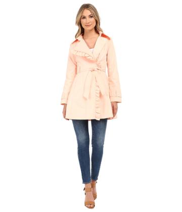 Jessica Simpson - Belted Ruffle Trench