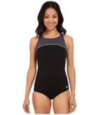 Speedo - Color Block High Neck One-piece