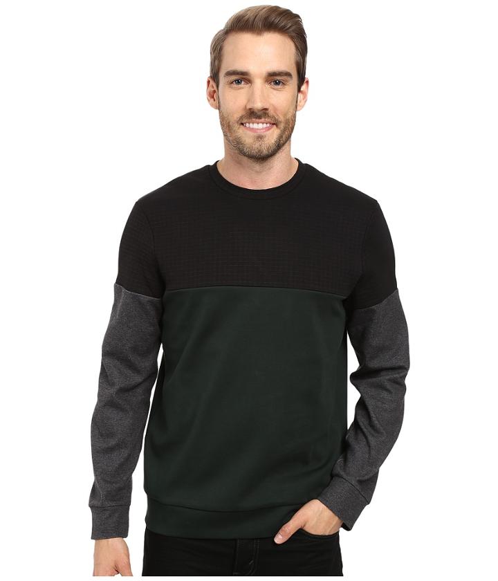 Calvin Klein - Long Sleeve Color Blocked Ponte Crew Neck Shirt
