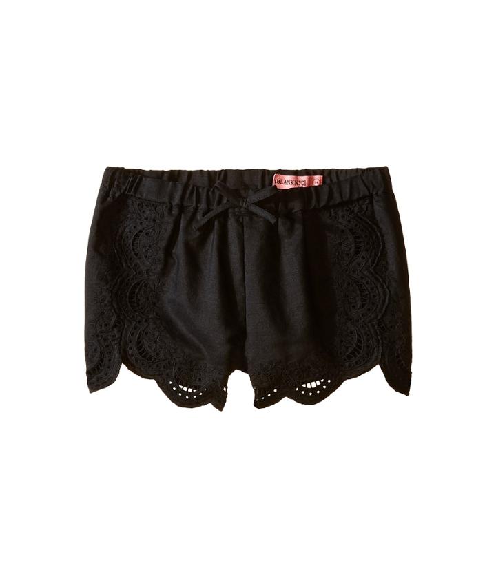 Blank Nyc Kids - Eyelet Elastic Shorts In Black